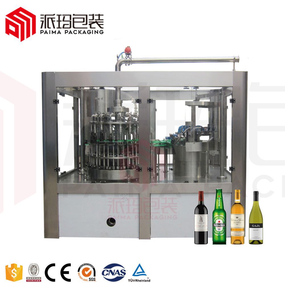 Glass Bottle Beer Wine Filling Capping Machines